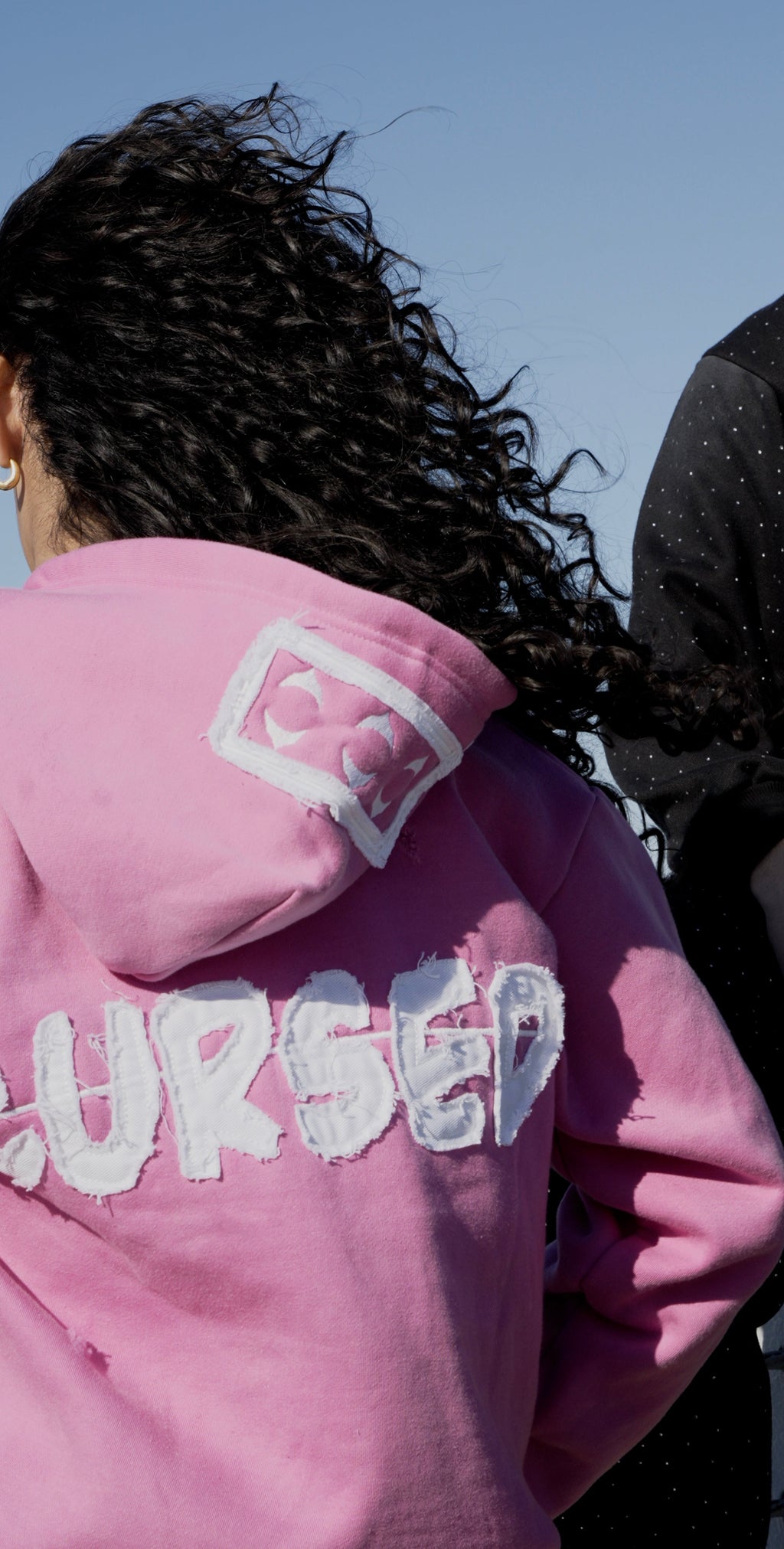 Pink acid wash zip up