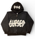 Cursed Protection Rhinestone Zip up